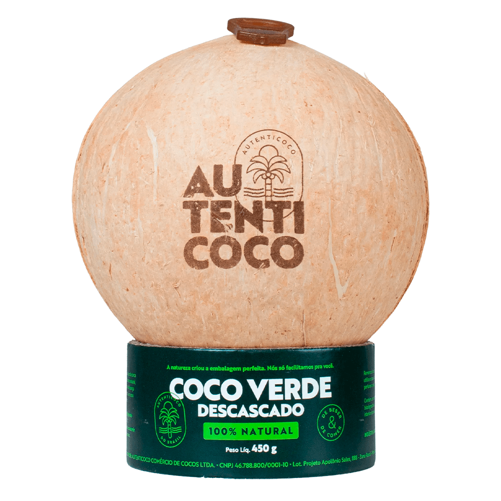 Coco Verde Descascado 450g Un